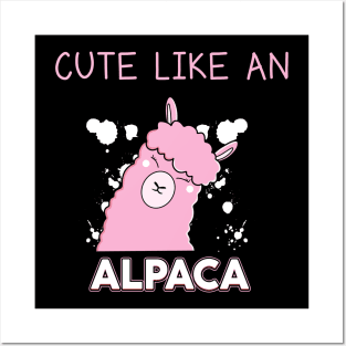 Pink Alpaca Funny Posters and Art